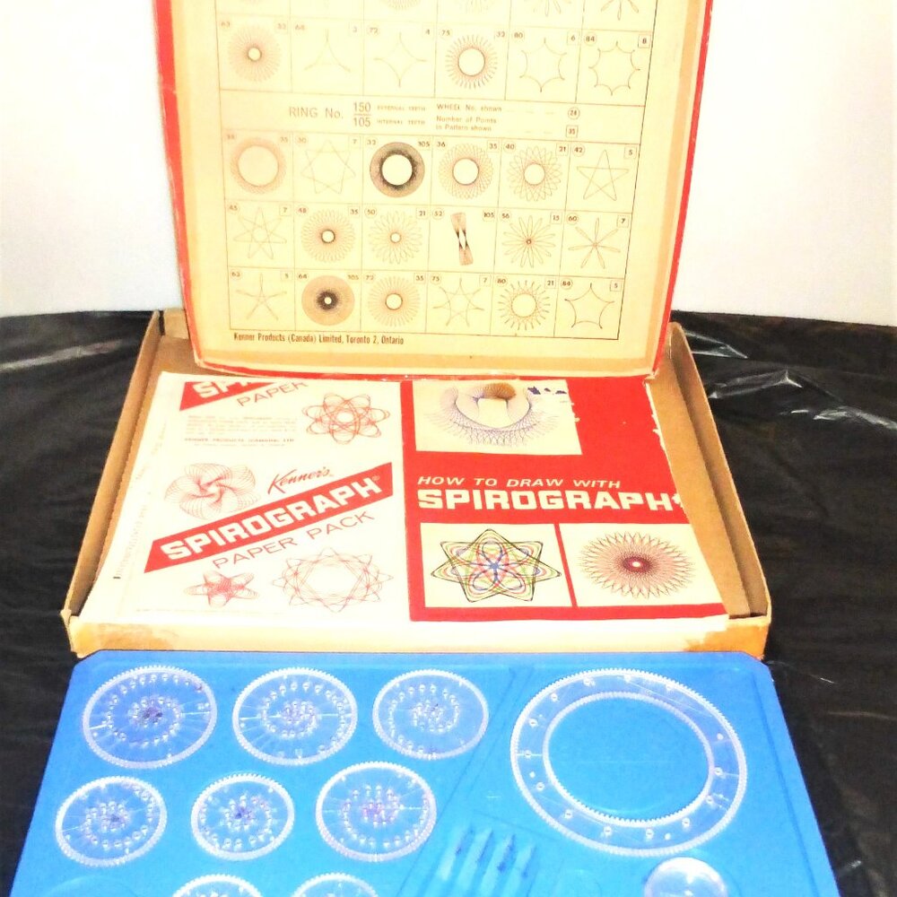Incomplete 1967 Kenner's SPIROGRAPH No. 401 Draw Patterns Vintage Art Vintage